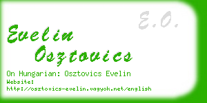 evelin osztovics business card